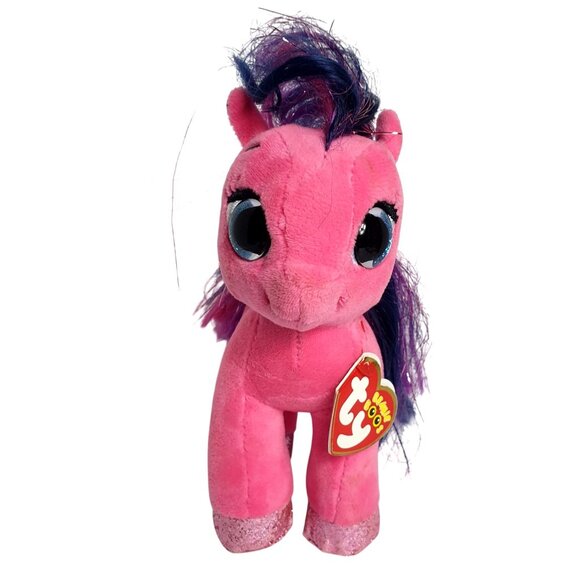 Ty Beanie Boos Ruby Pink Unicorn 8" Plush Tensile Hair 2018 Collection Toy - Picture 2 of 8
